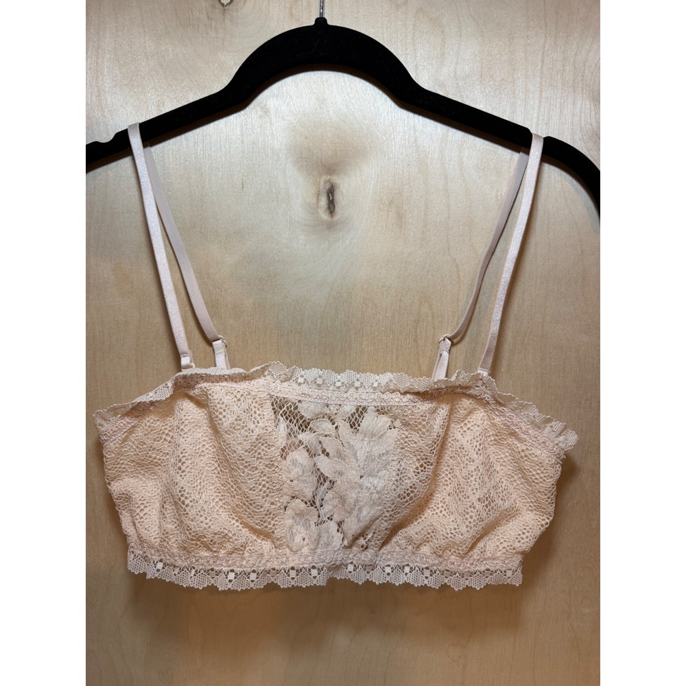 Victoria's Secret Bralette Cream Floral Adjustable/Removable Straps